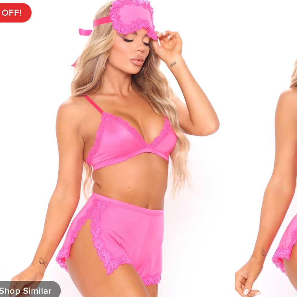 Fashion Nova Sleep Set Pajamas Hot Pink
